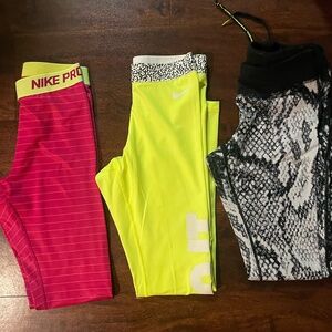 Nike Lot of 3 Leggings-SMALL